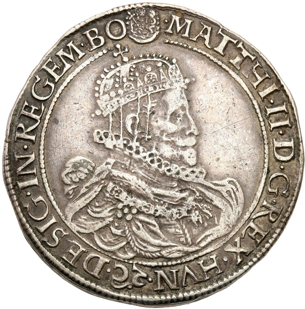 Węgry. Mathias II. (1608 - 1619), Taler 1610, Kremnica - RZADKI
